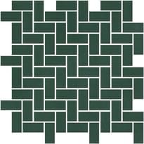 Плитка Winckelmans Mosaic D D4 Chevron Dark Green Vef 31.8x31.8 см, поверхность матовая