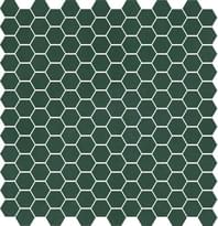 Плитка Winckelmans Mosaic E E1 Dark Green Vef 28x29.5 см, поверхность матовая