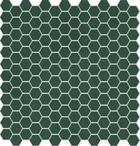 Плитка Winckelmans Mosaic E E2 Dark Green Vef 28x29.5 см, поверхность матовая