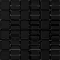 Плитка Winckelmans Mosaic H H3 Black Noi 31.8x31.8 см, поверхность матовая