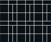 Плитка Winckelmans Mosaic H H6 Black Noi 26.5x31.8 см, поверхность матовая