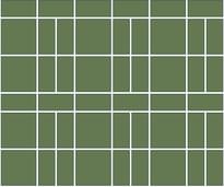 Плитка Winckelmans Mosaic H H6 Green Australian Vea 26.5x31.8 см, поверхность матовая