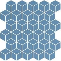 Плитка Winckelmans Mosaic Special Shapes Alternative Layout Diamonds Blue Beu 27.5x28.5 см, поверхность матовая