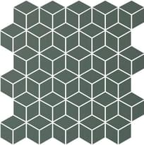 Плитка Winckelmans Mosaic Special Shapes Alternative Layout Diamonds Green Veu 27.5x28.5 см, поверхность матовая