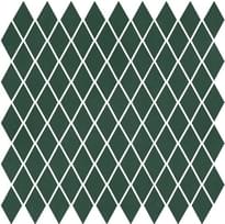 Плитка Winckelmans Mosaic Special Shapes Linear Layout Diamonds Dark Green Vef 27x27.5 см, поверхность матовая