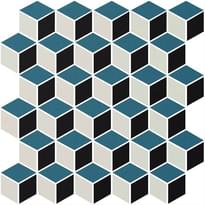 Плитка Winckelmans Mosaic Special Shapes Trompe L-Oeil Diamond-1 27.5x28.5 см, поверхность матовая