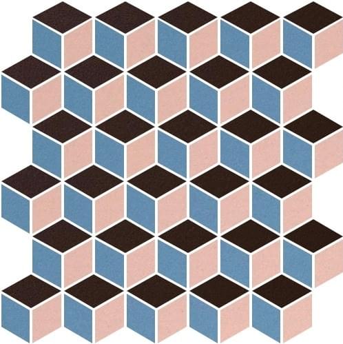 Winckelmans Mosaic Special Shapes Trompe L-Oeil Diamond-4 27.5x28.5
