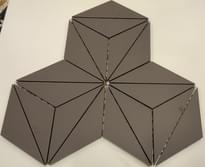 Плитка Winckelmans Panel Tr.8.8 Charcoal Ant On Paper 25x25 см, поверхность матовая