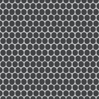 Плитка Winckelmans Rounds Mosaics Rounds D18 Black Noi 28x30 см, поверхность матовая