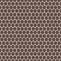 Плитка Winckelmans Rounds Mosaics Rounds D18 Brown Bru 28x30 см, поверхность матовая