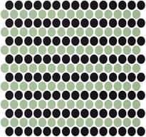 Плитка Winckelmans Rounds Mosaics Rounds Mix D.18 Noi. Pis 28x30 см, поверхность матовая