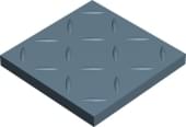 Плитка Winckelmans Simple Colors Anitslip Cx.10 Relief R10 Blue Beu 10x10 см, поверхность матовая