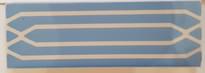 Плитка Winckelmans Simple Colors Decors Encaustic Enc37 White Light Blue 5x15 см, поверхность матовая