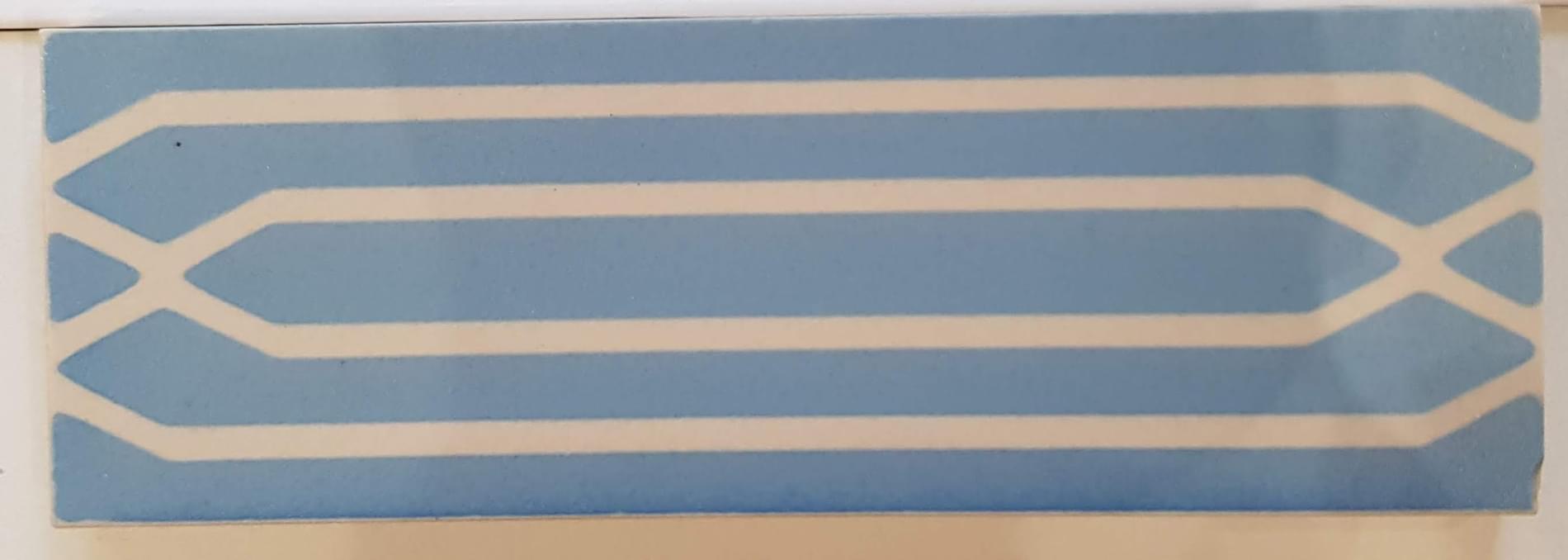 Winckelmans Simple Colors Decors Encaustic Enc37 White Light Blue 5x15