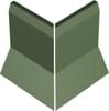 Плитка Winckelmans Simple Colors Skirting Sit-On Skirting Angle Ext. Green Veu Set 10x10 см, поверхность матовая