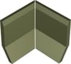 Плитка Winckelmans Simple Colors Skirting Sit-On Skirting Angle Int. Green Australian Vea Set 10x10 см, поверхность матовая