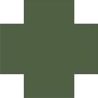 Плитка Winckelmans Simple Colors Special Cross 7 Dark Green Vef 7x7 см, поверхность матовая