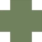 Плитка Winckelmans Simple Colors Special Cross 7 Green Veu 7x7 см, поверхность матовая