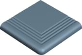 Плитка Winckelmans Simple Colors Step 2Nm10 Bleu Beu 10x10 см, поверхность матовая, рельефная