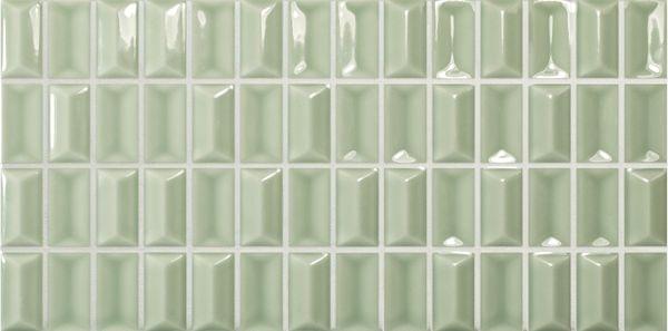 Плитка Wow 3D Bars Diamond Jade Gloss 12.5x25 см, поверхность глянец, рельефная