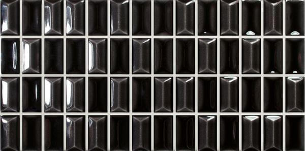 Плитка Wow 3D Bars Diamond Onix Gloss 12.5x25 см, поверхность глянец, рельефная