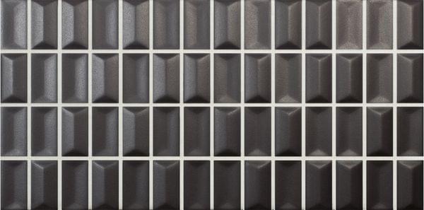 Плитка Wow 3D Bars Diamond Onix Matt 12.5x25 см, поверхность матовая, рельефная