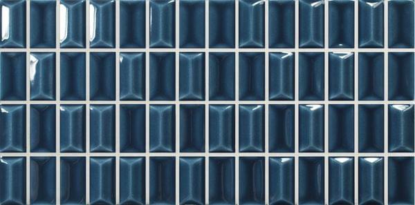 Плитка Wow 3D Bars Diamond Sapphire Gloss 12.5x25 см, поверхность глянец, рельефная