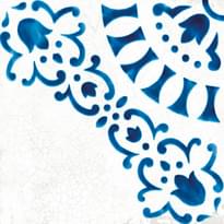 Плитка Wow Blanc Et Bleu Antique Decor 1 18.5x18.5 см, поверхность матовая