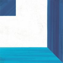 Плитка Wow Blanc Et Bleu Square Decor 18.5x18.5 см, поверхность матовая