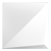 Плитка Wow Essential Noudel L White Gloss 25x25 см, поверхность глянец