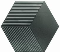 Плитка Wow Metallic Edition Mini Hexa Canale Steel 15x17.3 см, поверхность глянец, рельефная