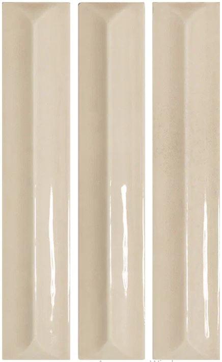 Плитка Wow Nouvelle Vague Almond Gloss 3x16 см, поверхность глянец, рельефная