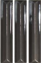 Плитка Wow Nouvelle Vague Charcoal Gloss 3x16 см, поверхность глянец, рельефная