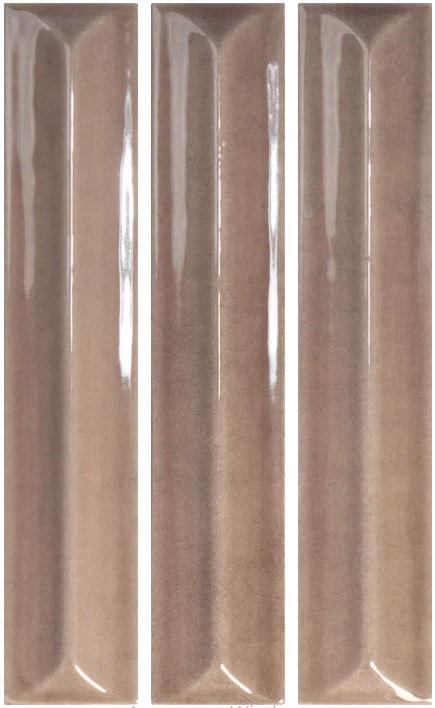 Плитка Wow Nouvelle Vague Old Rose Gloss 3x16 см, поверхность глянец, рельефная