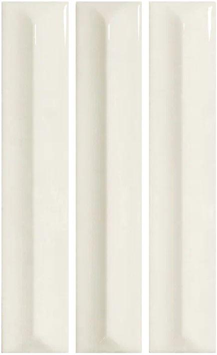 Плитка Wow Nouvelle Vague Old White Gloss 3x16 см, поверхность глянец, рельефная