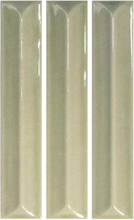 Плитка Wow Nouvelle Vague Sage Gloss 3x16 см, поверхность глянец, рельефная