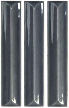 Плитка Wow Nouvelle Vague Storm Blue Gloss 3x16 см, поверхность глянец, рельефная