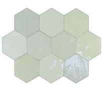 Плитка Wow Zellige Hexa Mint 10.8x12.4 см, поверхность глянец