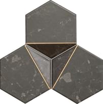 Плитка Zien Berlin Scoria Mosaic Black 1 16.5x19.2 см, поверхность микс