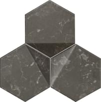 Плитка Zien Berlin Scoria Mozaika Black 16.5x19.2 см, поверхность микс