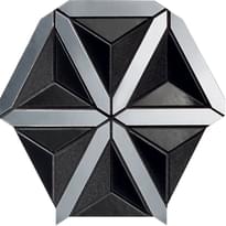 Плитка Zien Paris Lucid Mosaic Black 31.2x35.4 см, поверхность микс