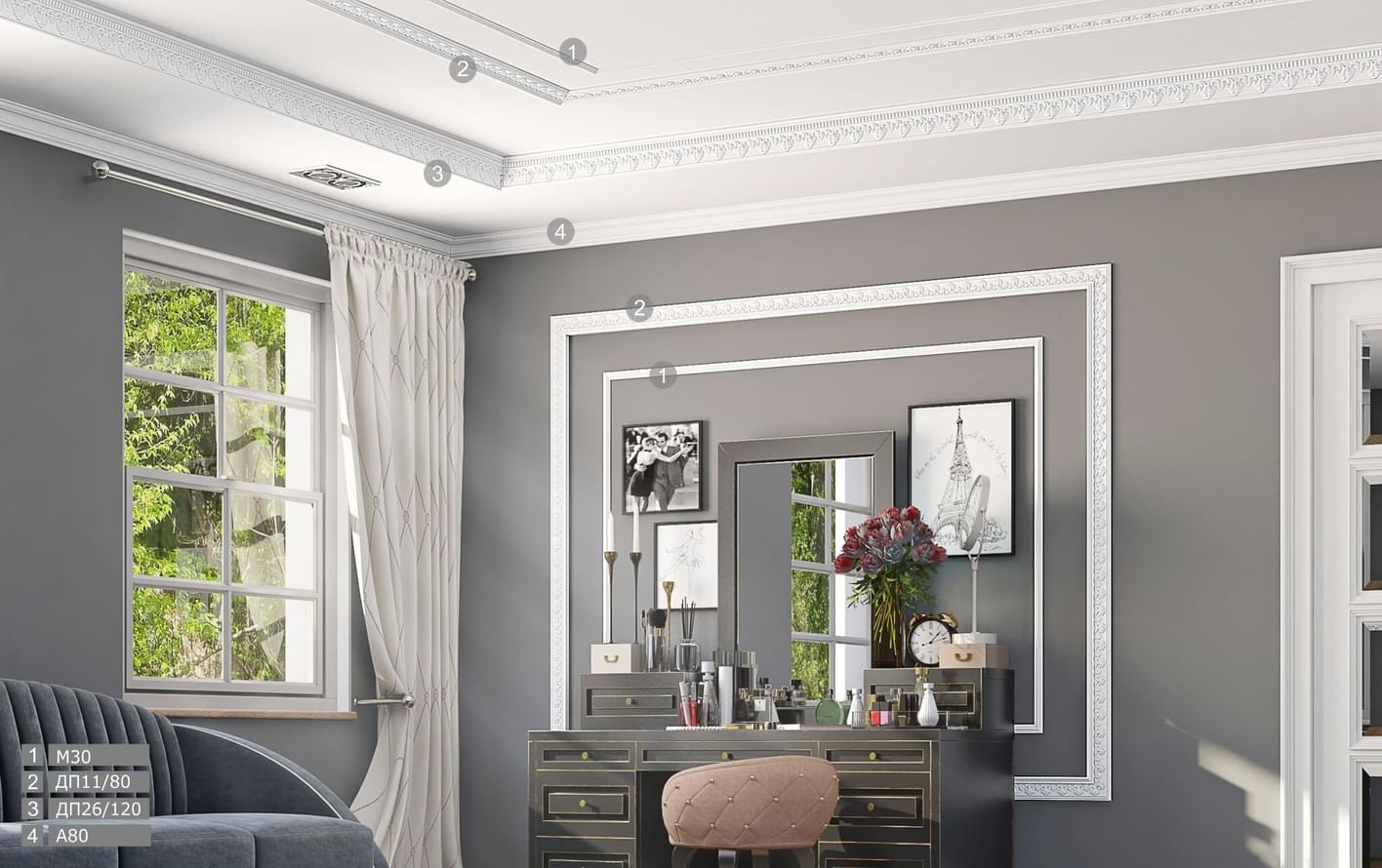 лепнина фабрики Де-Багет коллекция Карнизы