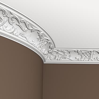 Европласт Карнизы Карниз 1.50.125 Гибкий 200x9x8.5 см поверхность 