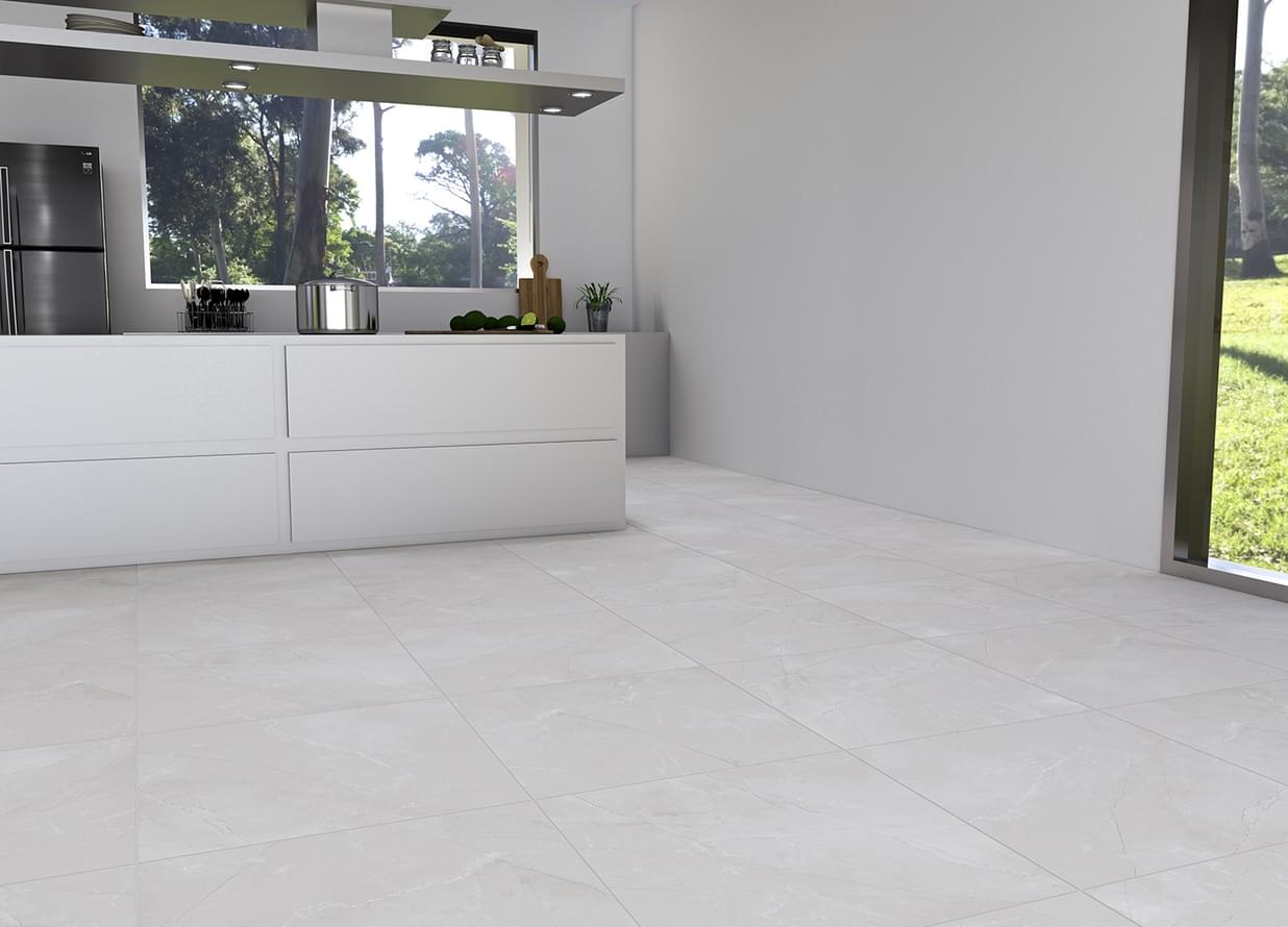 Плитка КП Porcelain Leza Bianco Light Grey 60x60 см, поверхность матовая