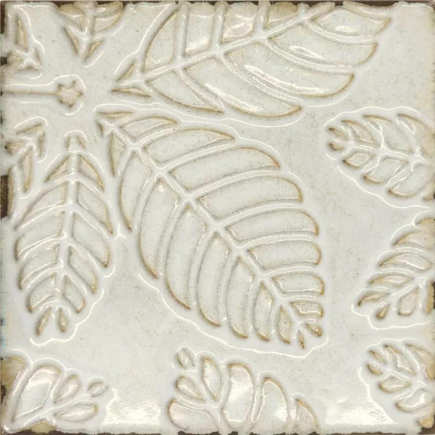 Плитка Керама Марацци Агдаль Декор 1 Бежевый Светлый Глянцевый Структура 15x15 см, поверхность глянец, рельефная