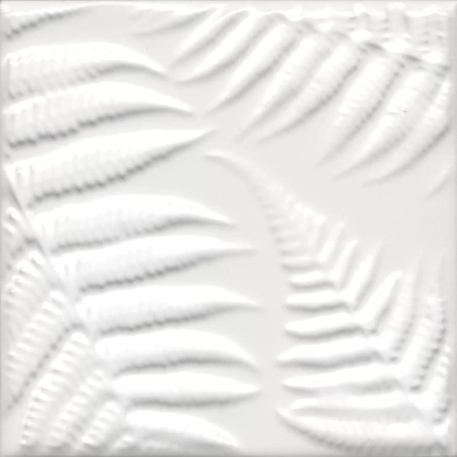 Плитка Керама Марацци Агдаль Декор 3 Белый Матовый Структура 15x15 см, поверхность матовая, рельефная