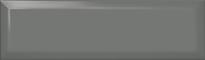 Плитка Керама Марацци Аккорд Дымчатый Темный Грань 8.5x28.5 см, поверхность глянец