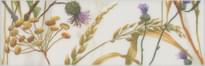 Плитка Керама Марацци Астория Бордюр Птицы Белый Обрезной 8x25 см, поверхность глянец
