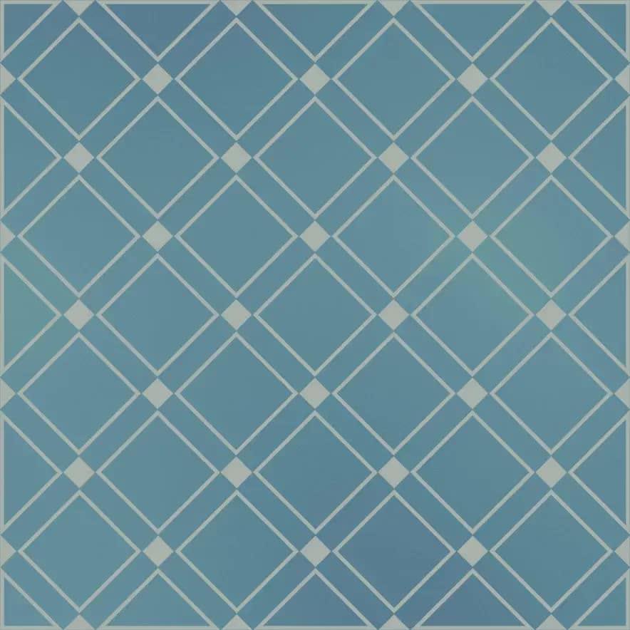 Плитка Керама Марацци Бахия Декор 1 Бирюзовый Глянцевый 9.8x9.8 см, поверхность глянец, рельефная