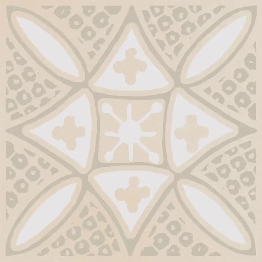 Плитка Керама Марацци Бахия Декор 2 Бежевый Светлый Глянцевый 9.8x9.8 см, поверхность глянец, рельефная